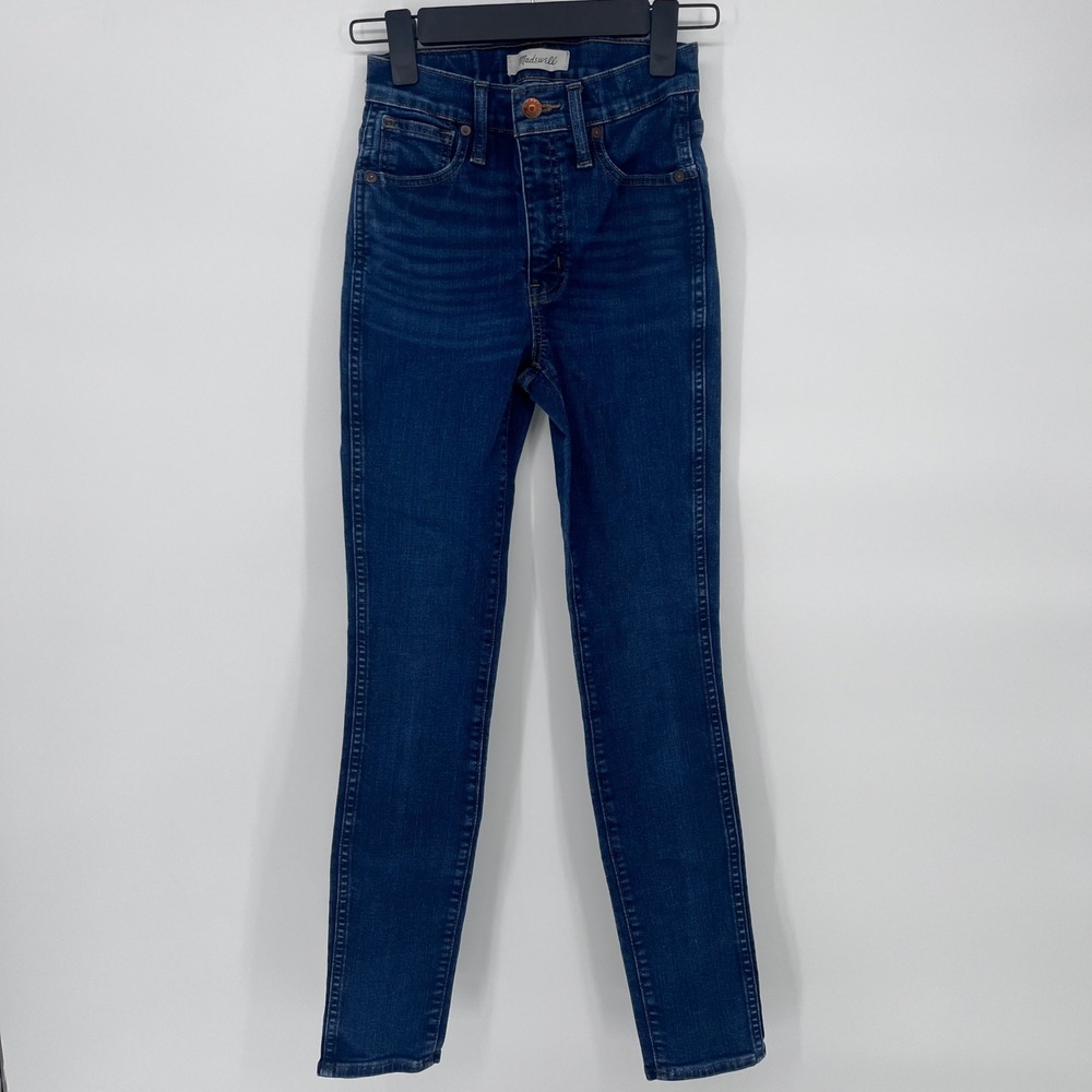 Madewell Womens‎ 23 High Rise Skinny Jeans Dark Wash Classic Denim
